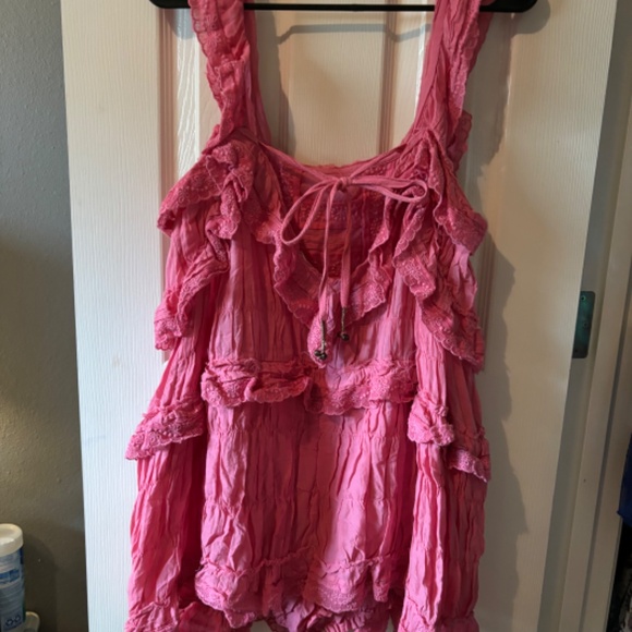 Free People Pink Romper - Picture 2 of 3